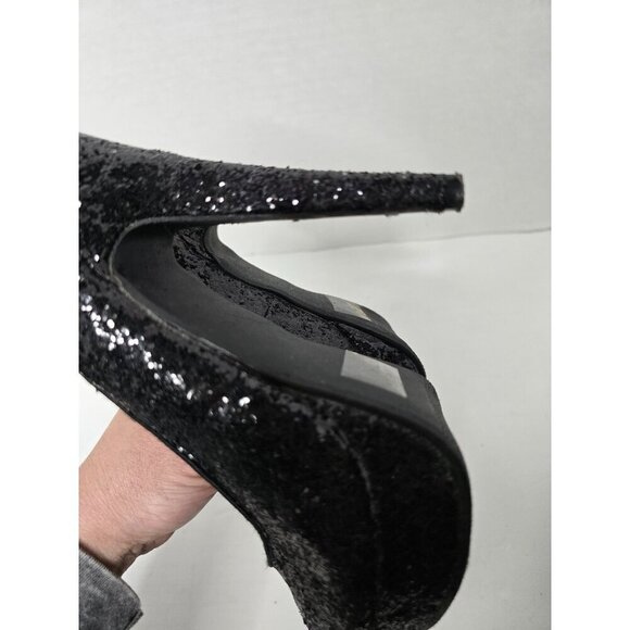 Black Glam Sparkly Glitter Platform Stiletto High Heel Pump Windsor size 7 - Picture 6 of 15